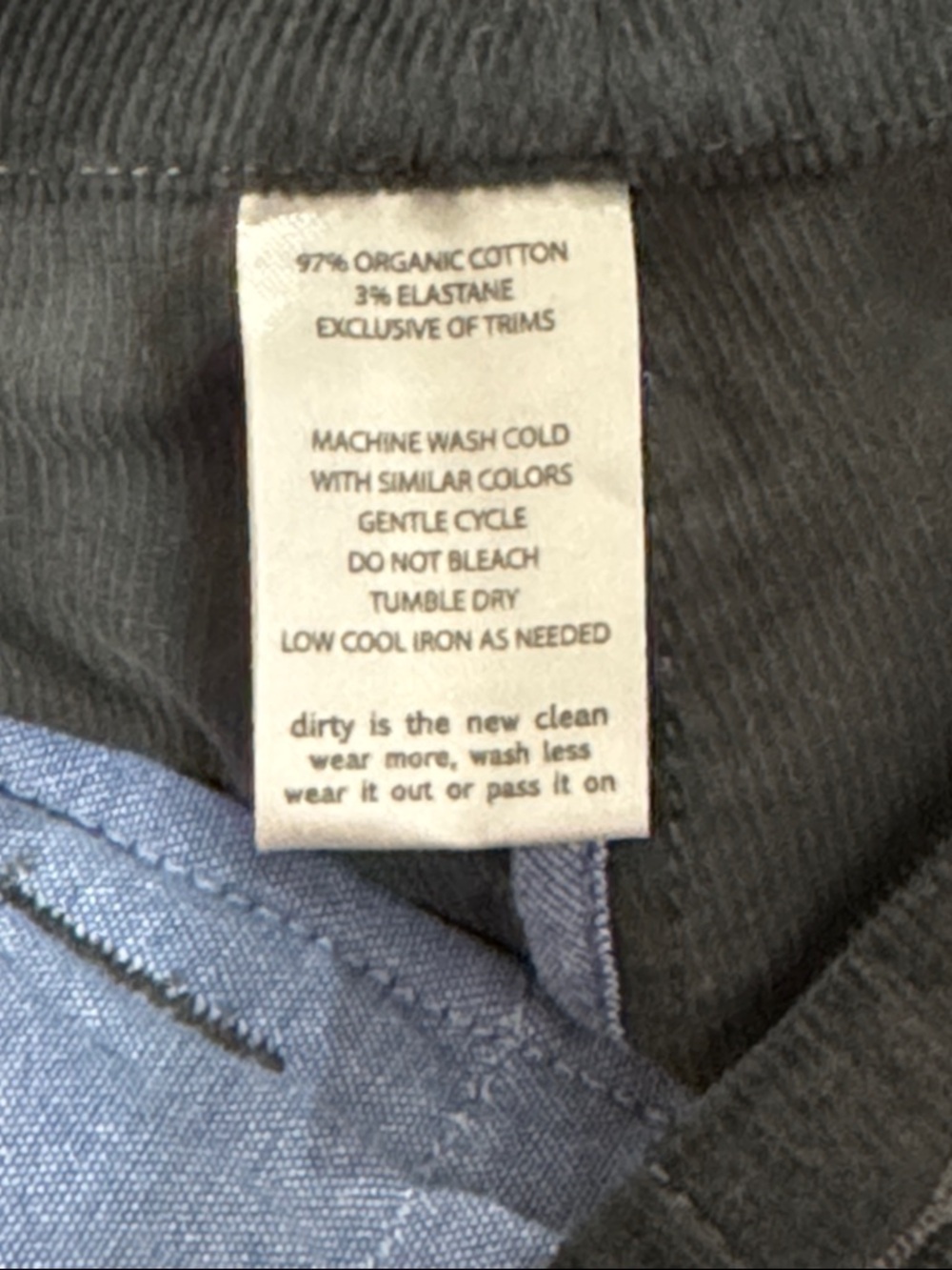 Toad&Co Charcoal Gray Button Front Organic Cotton Corduroy Mini Skirt Size 4 - Picture 8 of 8